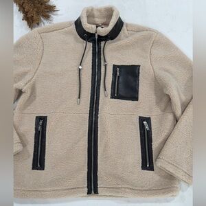 Men's Cream and Black Jacket